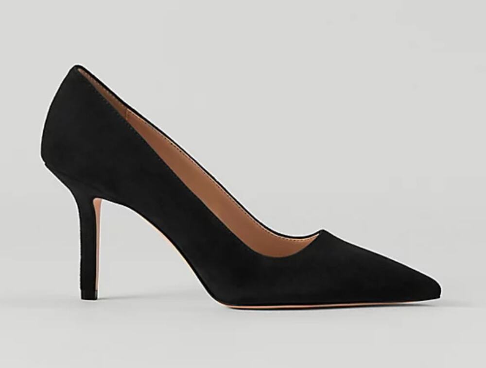 NWOB Ann Taylor Mae Suede Pump Mila Black 11